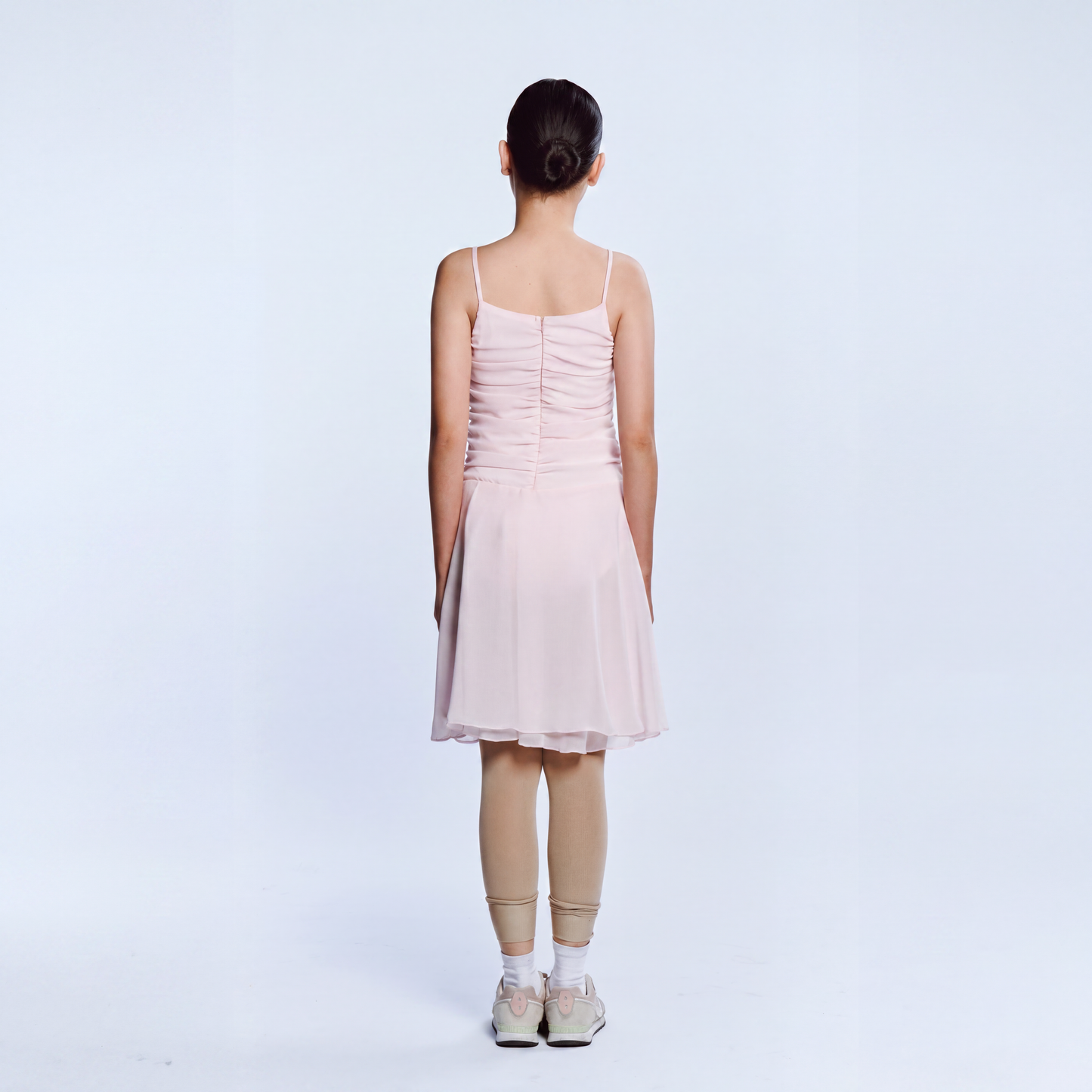Sleeveless Gathered Leotard Dress