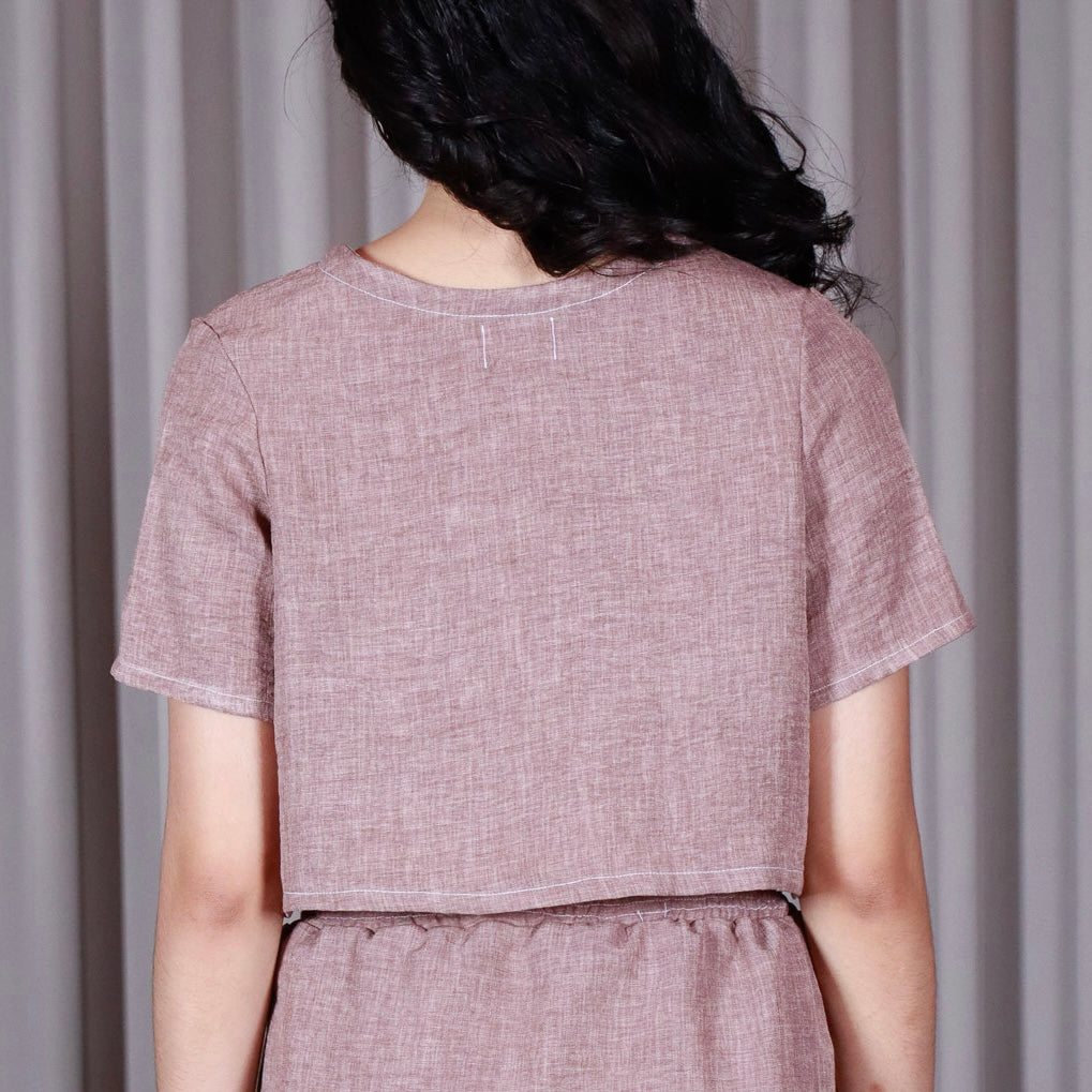 Crop Top Shirt with Pocket