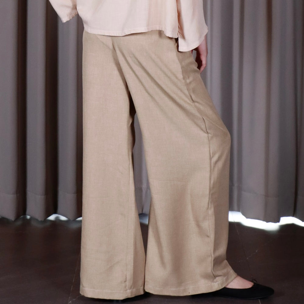 Straight-Cut Pajama Pants with Side Pocket