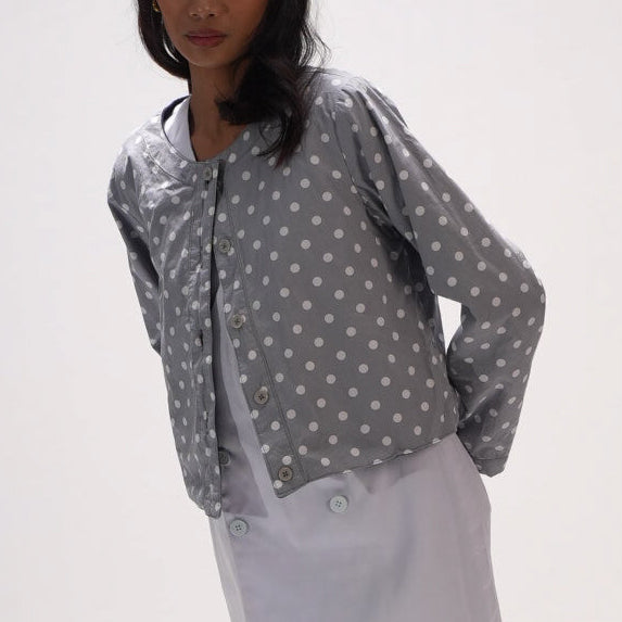 Reversible Long-Sleeve Button-Up Jacket