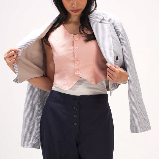 Reversible Cropped Blazer Jacket