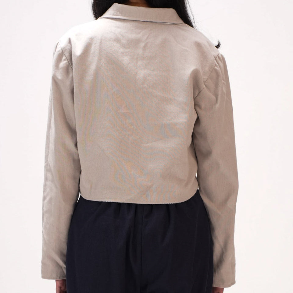Reversible Cropped Blazer Jacket