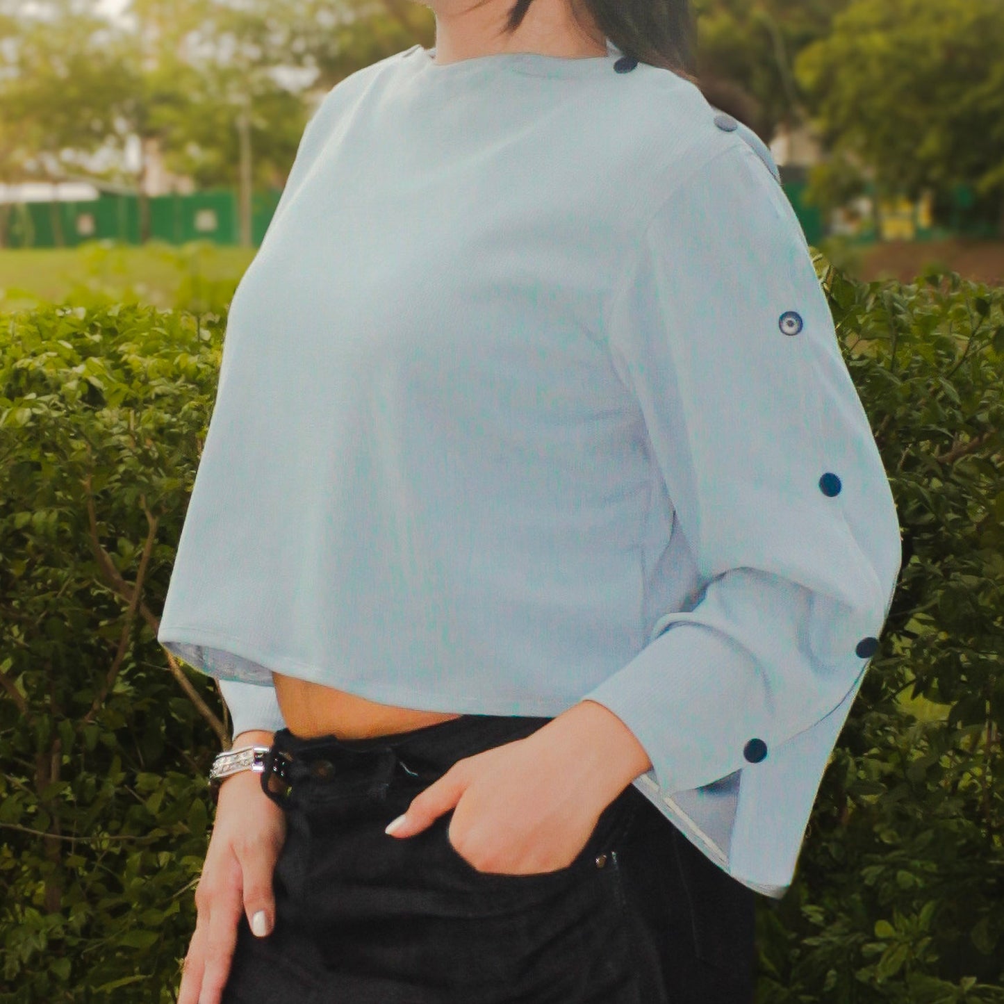 Long Sleeve Side-Snap Top