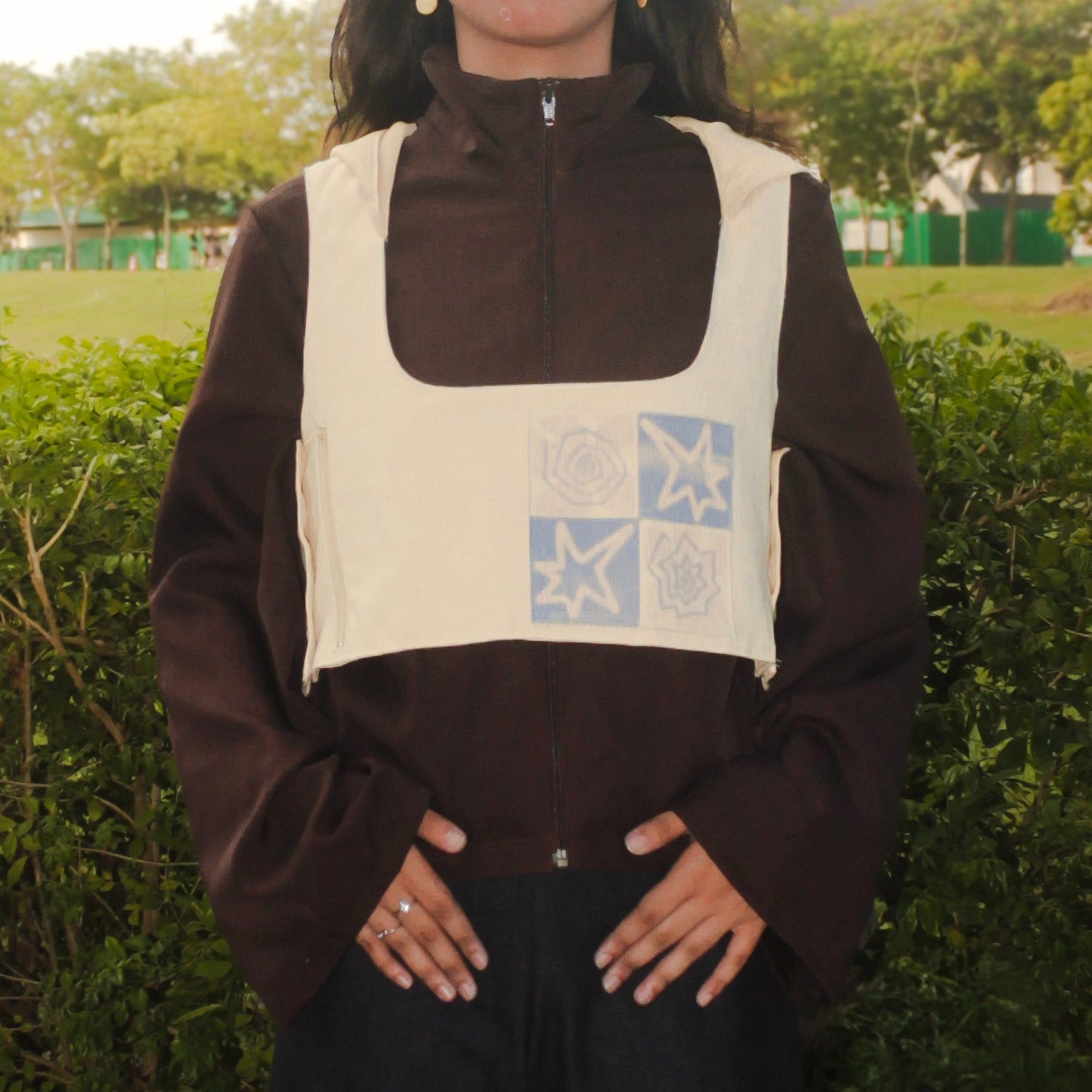 Windbreaker with Hooded Vest