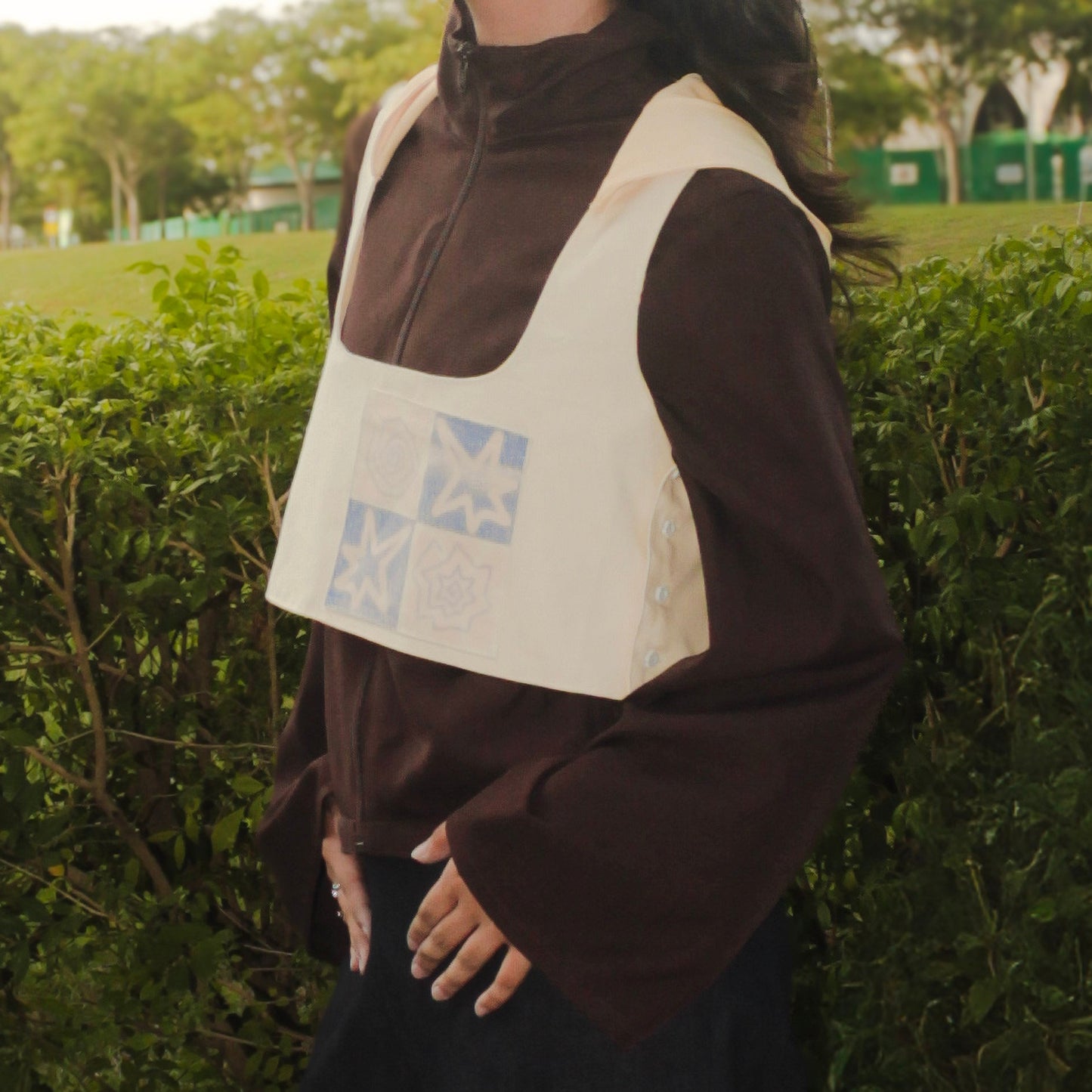 Windbreaker with Hooded Vest