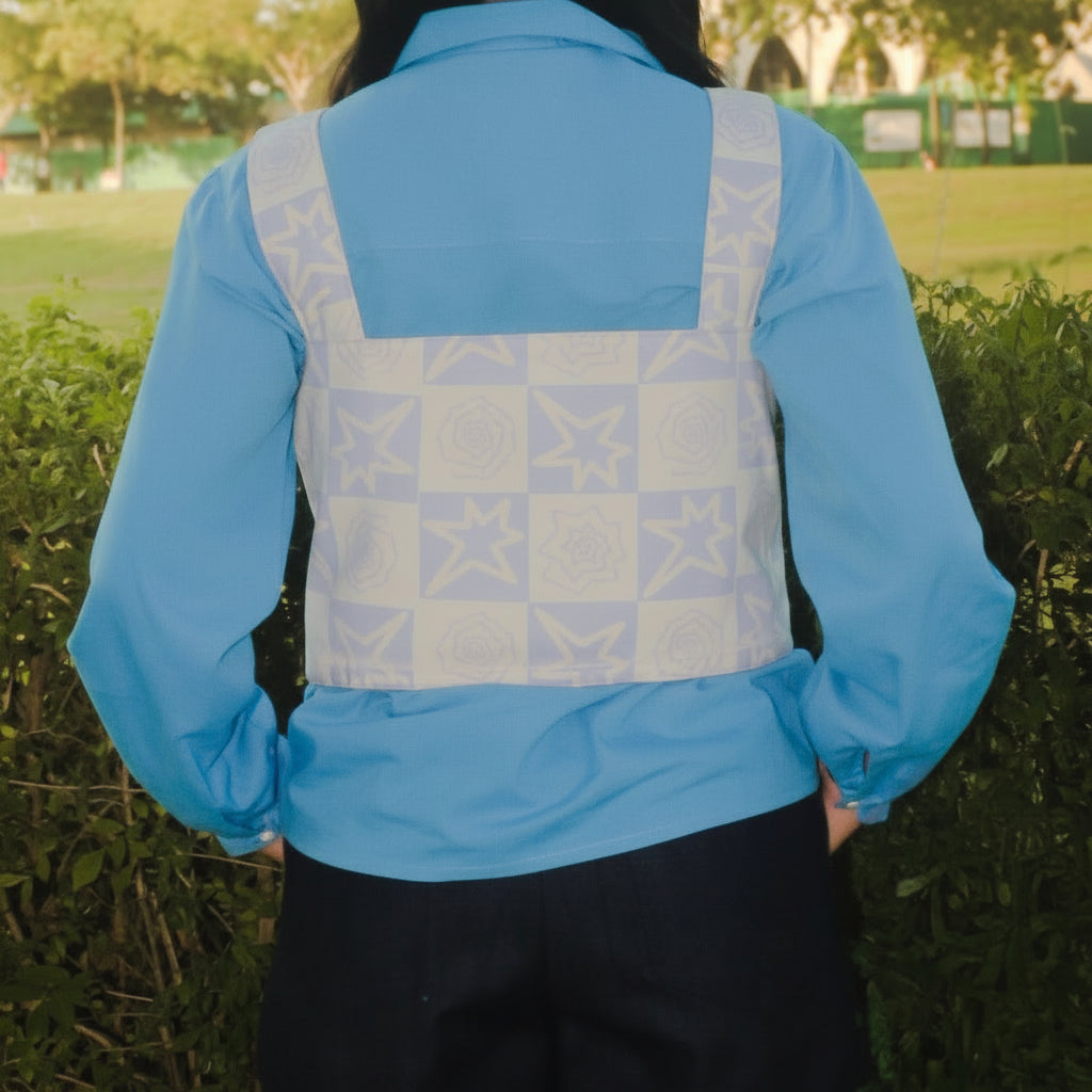Button Down Shirt with Vest