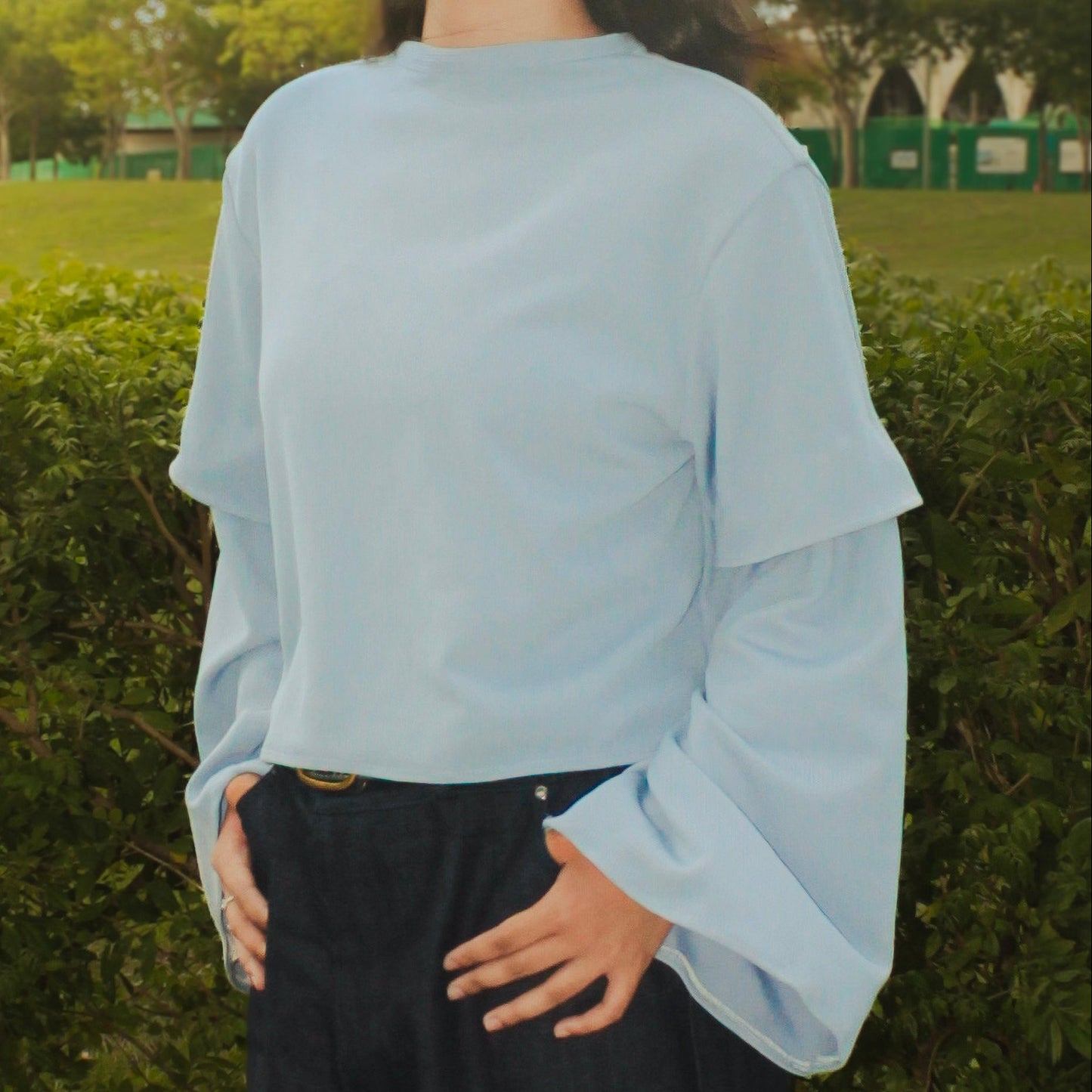 Detachable Flared Sleeve Top