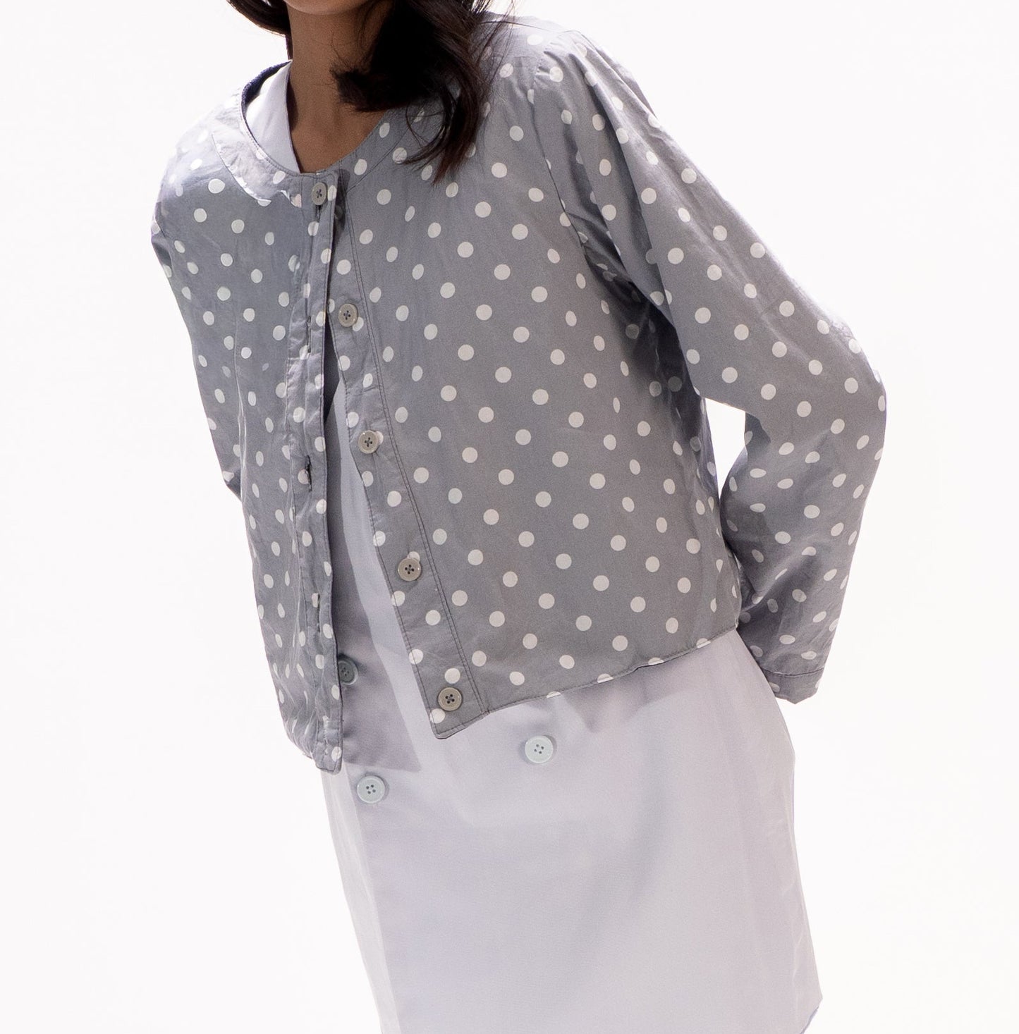 Reversible Long-Sleeve Button-Up Jacket