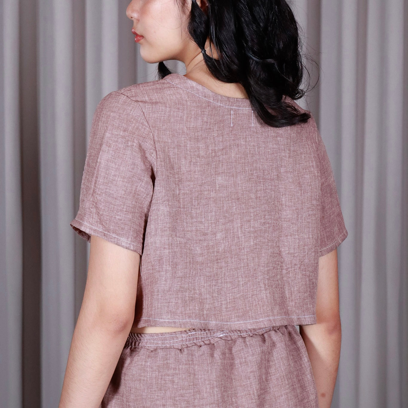 Crop Top Shirt with Pocket