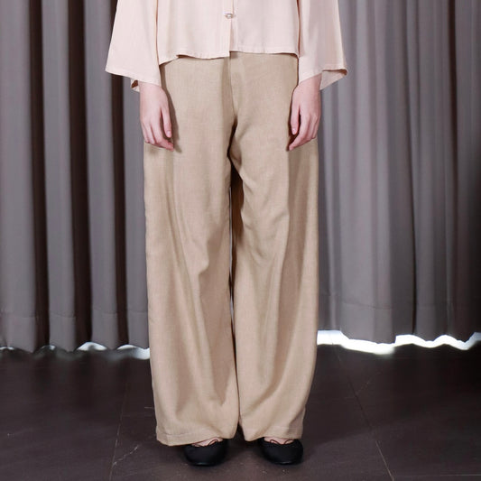Straight-Cut Pajama Pants with Side Pocket