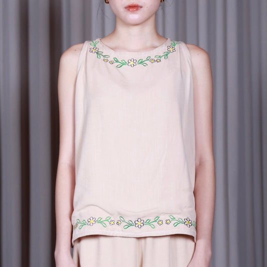 Pajama Sleeveless Top