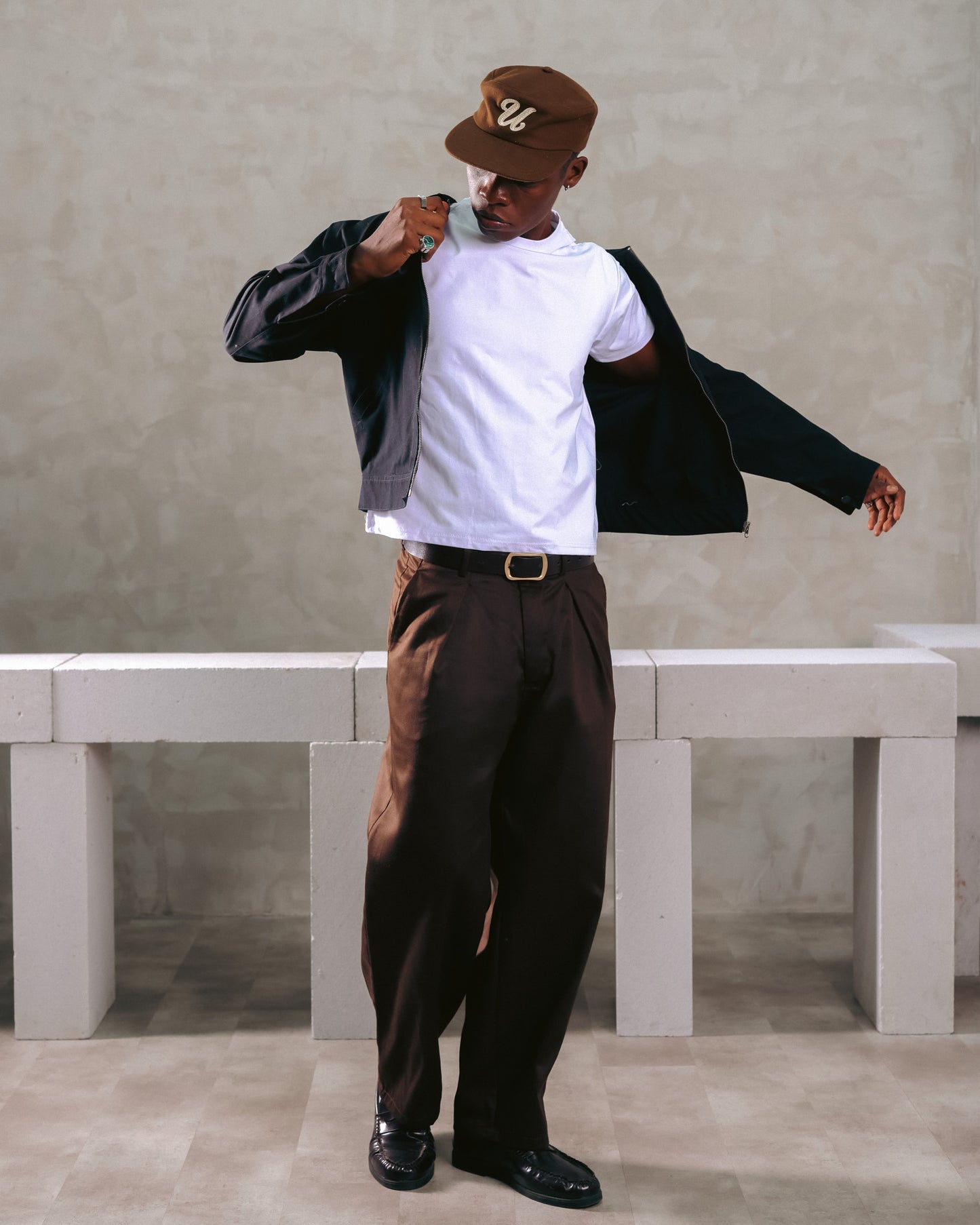 Wide Pleated Trousers